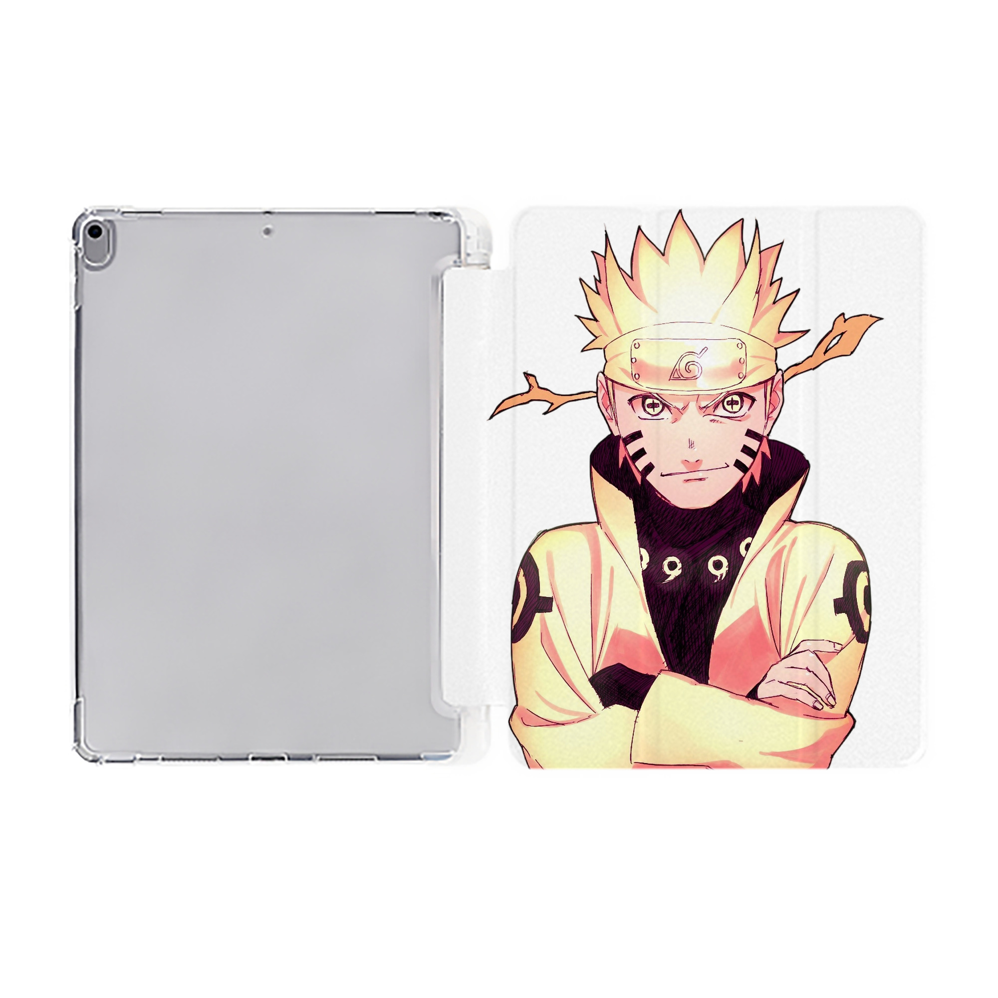 （画像用） NARUTO -ナルト- うずまき ナルト Uzumaki Naruto IPad ケース ペン収納付き 三つ折りスタンド PUレザー×シリコン 対応機種9.5/10.5/10.9インチ